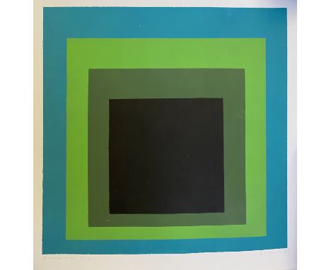 JOSEF ALBERS (1888-1976) Homage to the Square Screenprint on German Etching Paper Signed, Titled, &amp; Dated 16" x 16"