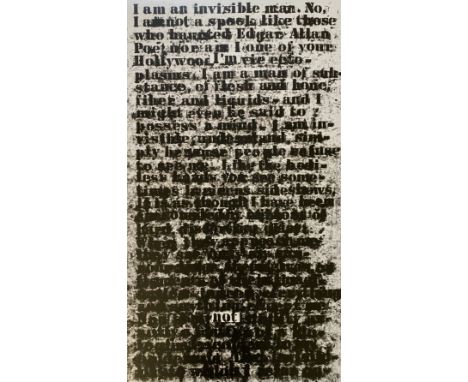 GLENN LIGON (B. 1960)Untitled, 1991Offset Lithograph17" x 29 1/2"