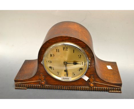 An oak mantel clock, c.1940's