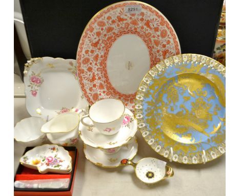 Royal Crown Derby - Pinxton Roses; 1128, Posie; Heraldic Border Aves; etc.