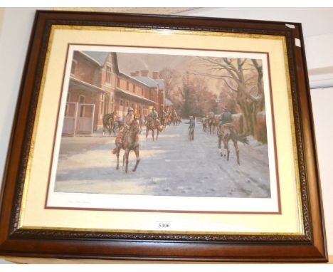Neil Cawthorne, Jockeys Leaving the Stables, signed, limited edition 712/850, print