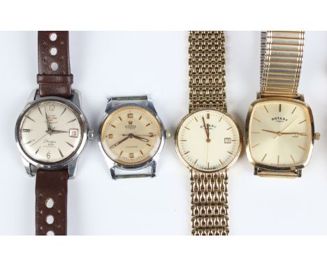 An Enicar Ultrasonic Sherpa Date Automatic steel cased gentleman's wristwatch, the signed silvered dial with Arabic numerals,