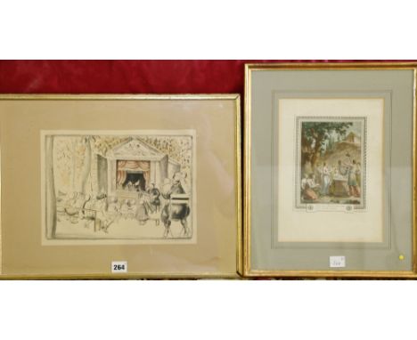 MABEL DWIGHT
Guignolette
Lithograph print, signed Paris 1927, 
23cm x 31cm 
inscribed verso Collection of Malinda F Murphy Po