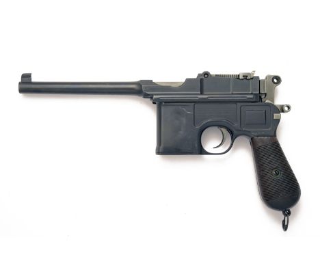 MAUSER, GERMANY A 7.63 (MAUSER) SEMI-AUTOMATIC PISTOL, MODEL 'C96 'BROOMHANDLE' PRE-WAR COMMERCIAL', serial no. 64548, for be