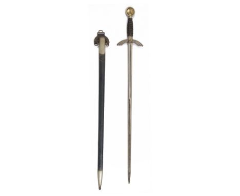 SMF, SOLINGEN A GERMAN 1934 PATTERN DRESS SWORD FOR THE LUFTWAFFE, no visible serial number, pre 1940, with plated lozenge cr