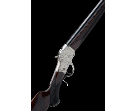 TERENCE A. SMITH (LATE OF HOLLAND & HOLLAND) A .45-90 (2.4IN. BLACK POWDER) CUSTOM WINCHESTER MODEL 1885 HIGH WALL FALLING BL