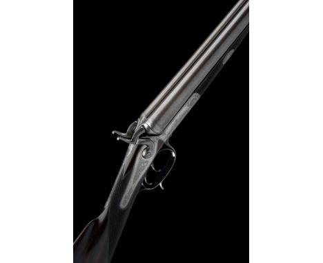 J. BLANCH & SON A 12-BORE PUSH-FORWARD UNDERLEVER HAMMERGUN, serial no. 4702, circa 1870, 30in. nitro reproved bold damascus 