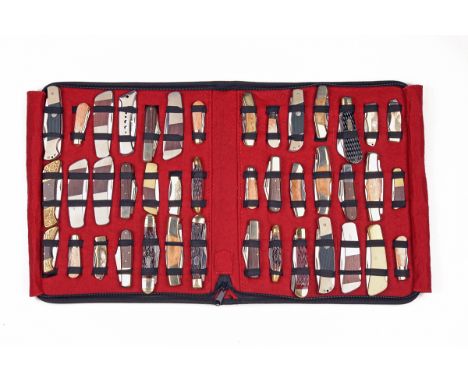 A COLLECTION OF 42 FOLDING KNIVES, last quarter of the 20th century, various foreign manufacturers and including single and m