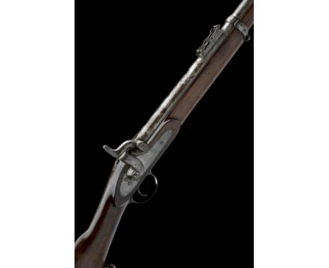 LEIGH, LONDON A .577 PERCUSSION SHORT-RIFLE, MODEL 'PATT. 1858 'BAR-ON-BAND', no visible serial number, circa 1859, with ordn