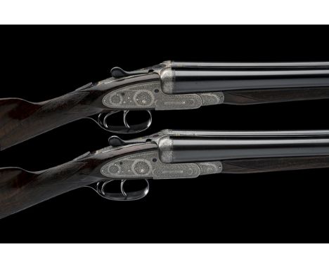 K.D. RADCLIFFE A PAIR OF 12-BORE SIDELOCK EJECTORS, serial no. 3425/6, for 1927, 28in. nitro chopperlump barrels, ribs engrav