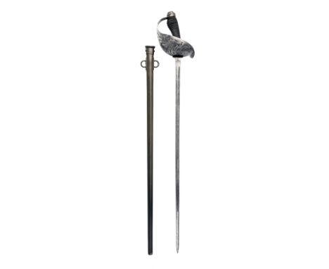 WILKINSON, LONDON A BRITISH CAVALRY OFFICER'S PATTERN 1912 SWORD, serial no. 50751, for 1915, with narrow thrusting fullered 