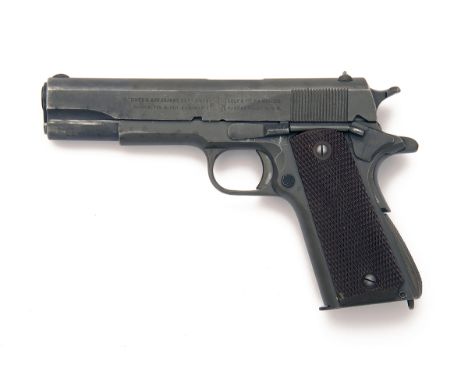 COLT, USA A GOOD .45ACP SEMI-AUTOMATIC SERVICE-PISTOL, MODEL '1911A1 GOVERNMENT', serial no. 808733 for 1943, with 5in. barre