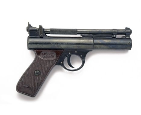 WEBLEY &amp; SCOTT, BIRMINGHAM A .22 BARREL-COCKING AIR-PISTOL, MODEL 'PREMIER 'B SERIES'', batch no. 825, circa 1960, with b