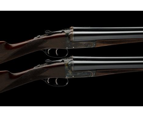 WEBLEY & SCOTT A COMPOSED PAIR OF 12-BORE 'MODEL 700' BOXLOCK EJECTORS, serial no. 133713 and 137407, for 1963 and 1966, 28in