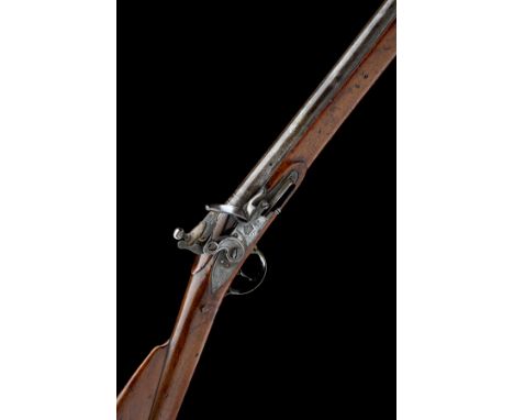 AN UNUSUAL .650 FLINTLOCK CONTRACT CARBINE, UNSIGNED, no visible serial number, probably circa 1820 and for Brazil, with roun
