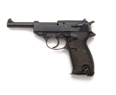 A 9mm (PARA) SEMI-AUTOMATIC SERVICE-PISTOL, MODEL 'WALTHER P38', serial no. 6647A, 1942, with 5in. sighted barrel, waffenampt