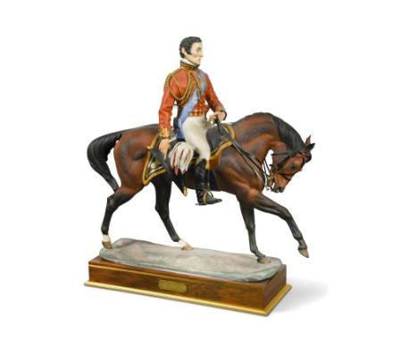 A Royal Worcester equestrian figure of Arthur Wellesley, 1st Duke of Wellington, circa 1969, modelled by Bernard Winskill, on