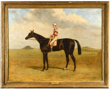 Harry Hall (British, 1815-1882) "Ackworth", a thoroughbred racehorse signed and dated "Harry Hall 1865" lower right oil on ca