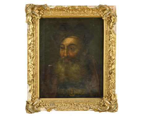 Follower of Christian Wilhelm Ernst Dietrich (German, 1712-1774) Portraits of elderly bearded gentlemen, oil on canvas (a pai