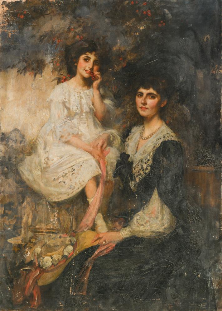 Circle of Sir John Lavery, RA (Irish, 1856-1941) Double portrait of a ...