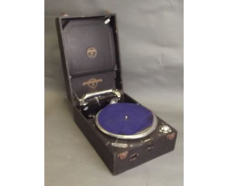 A 'Columbia' Grafonola wind up record player, 16'' x 11''
