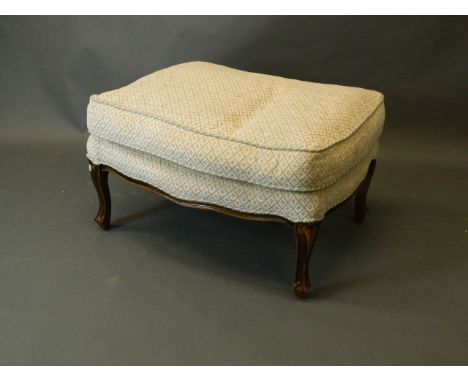A large contemporary stool on a shaped base and supports, 24'' x 31'' x 18''