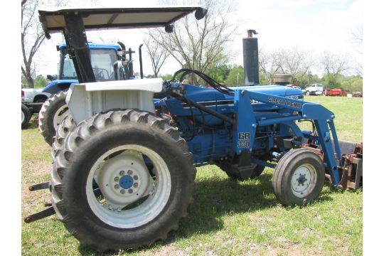 Ford 6610 Diesel Tractor W Loader Rops Canopy Bucket Hay Fork