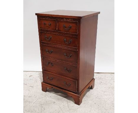 20th century chest of two short over four long drawers, on bracket feet, 47cm x 83cm and a further shelving unit (2) 