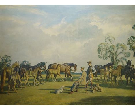 After Alfred Munnings Colour print"A Summer Evening, Cliveden"