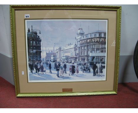 Peter Owen Jones, 'In Town Yesterday', limited edition colour print, signed P.O. Jones, 40 x 53cm.