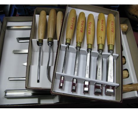 Robert Sorby, Sheffield - No 67 HS Set of Six Wood Turning Tools, 5166 Set of Five Bevel Edged Chisels and No. 606 Set of Six