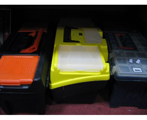 A Quantity of Tools, in plastic carry boxes.