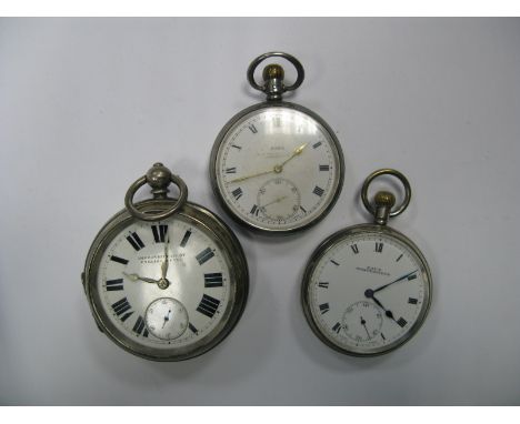 Kay's Masterpiece Hallmarked Silver Cased Openface Pocketwatch, within engine turned case; together with another hallmarked s