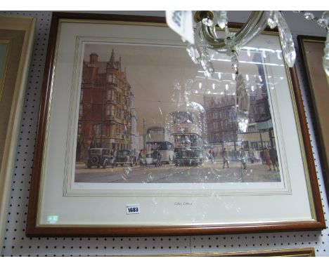 Peter Owen Jones, Coles Corner, signed limited edition print 392/500, signed lower right.