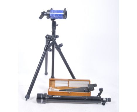A collection of spotting &amp; telescopes. Models are: Helios telescope D = 60mm F = 700mm - eyepiece lens lacking, Lomo Aste