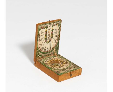 TASCHENKOMPASS MIT SONNENUHR. Stockert (1746-1811), Ernst Christoph. Datierung: 18./19. Jh. Meister/Entwerfer: Fürth. Technik
