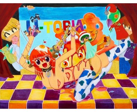 KUNIKATA, MAHOMI1979 Kanagawa/JapanTitel: Kudan's Puppet Show. Datierung: 2007. Technik: Acryl auf Leinwand. Maße: 112 x 145c