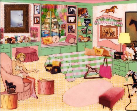 SIMMONS, LAURIE1949 New YorkTitel: Pink and Green Room. Untertitel: Aus der Serie: The Instant Decorator. Datierung: 2002. Te