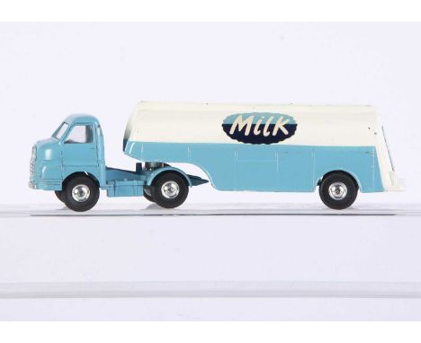 A Corgi Major Toys 1129 Bedford S 'Milk' Tanker, light blue/white body, 'Milk' labels, spun hubs, VG, minor chipping