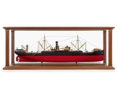 A builder's style model for the S S 'Beatus' built by Ropner of Stockton for Tempus Shipping Co Ltd 1925, 50in laminated and 