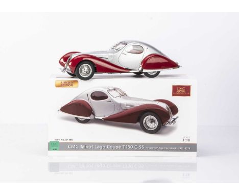 CMC 1:18 Talbot Lago Coupe T150 C-SS "Teardrop" Figoni & Falaschi 1937-39, M-165, in original box with certificate, instructi