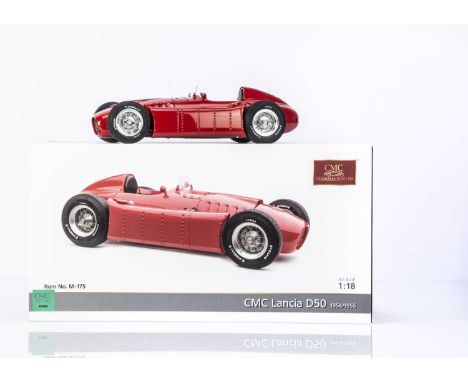CMC 1:18 Lancia D50 1954/55, M-175, in original box with certificate, instruction sheet, swing tag, cloth and unused tools/ac