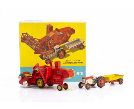 A Corgi Major Toys Gift Set 8 Massey-Ferguson Agricultural Equipment, comprising 1111 Combine Harvester, 50 Massey-Ferguson 6