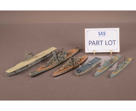 Waterline Models 1:1200 scale,   wooden Russian destroyers (5); cruisers "Ogasawa Maru" 1906, "Takachiho" 1886, "Akashi" - 18