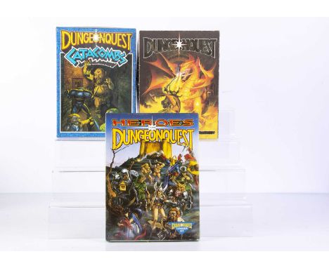 Vintage Games Workshop Dungeonquest Role Playing Game, with Catacombs and Heroes for Dungeonquest Expansion Sets, in original