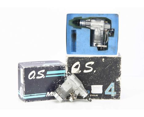 Pair of used OS Max Model Aircraft  Aero Engines,  FX60 and 61SF ABC-P, both in original boxes, VG, both appear lightly used/