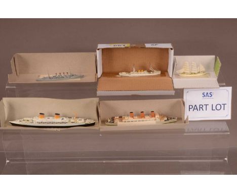 Waterline Models 1:1200 scale,  Hansa - Empress of Scotland, Passenger Ship, 1957, No S171, Breslau, Light Cruiser, 1912, No 