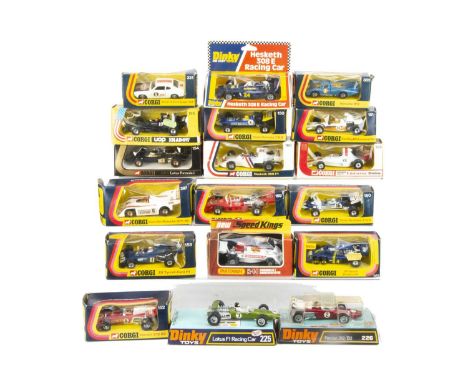 1970's Corgi, Dinky &amp; Matchbox Competition &amp; Racing Cars, including Corgi Toys 161 Elf Tyrrell Project 34, 150 Team S