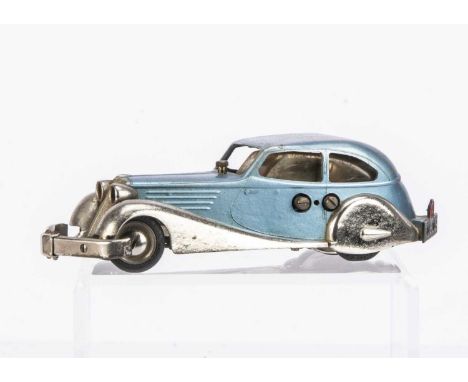 A 1930s Louis Roussy Pre Slot Bugatti Style Electric Racing Car, scarce car from the 'L'Auto-Route LR' racing set, heavy zama