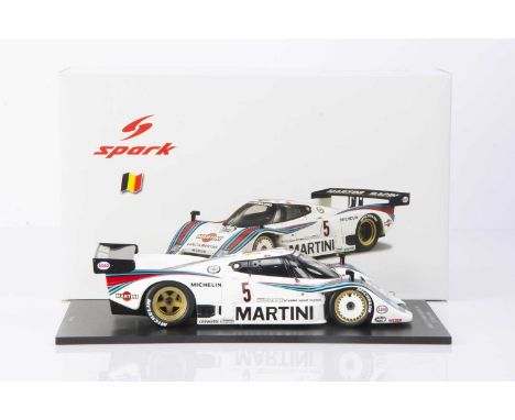 SALEROOM ANNOUNCEMENT - rear wing re-gluedSpark Model 1:18 Lancia LC2 No.5 Winner 1000km Spa 1985 B.Wollek/M.Baldi, 18SB001, 